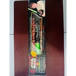 Star Wars Episode 1 Electronic Qui-Gon Jinn Lightsaber 1998 Strobe & Sound NIB